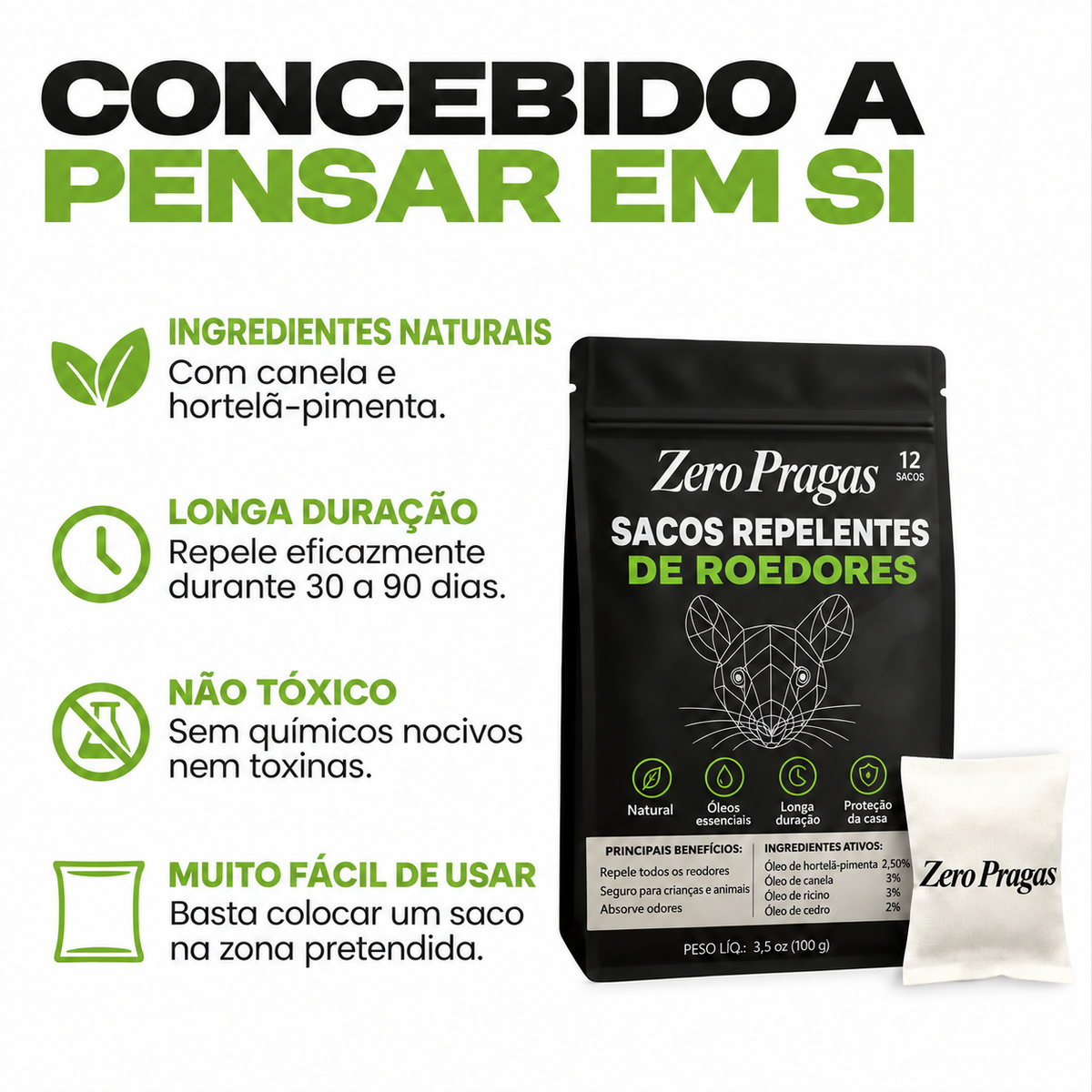 Sacos Repelentes de Toupeiras