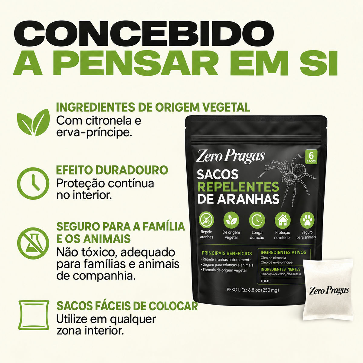 Sacos Repelentes de Aranhas