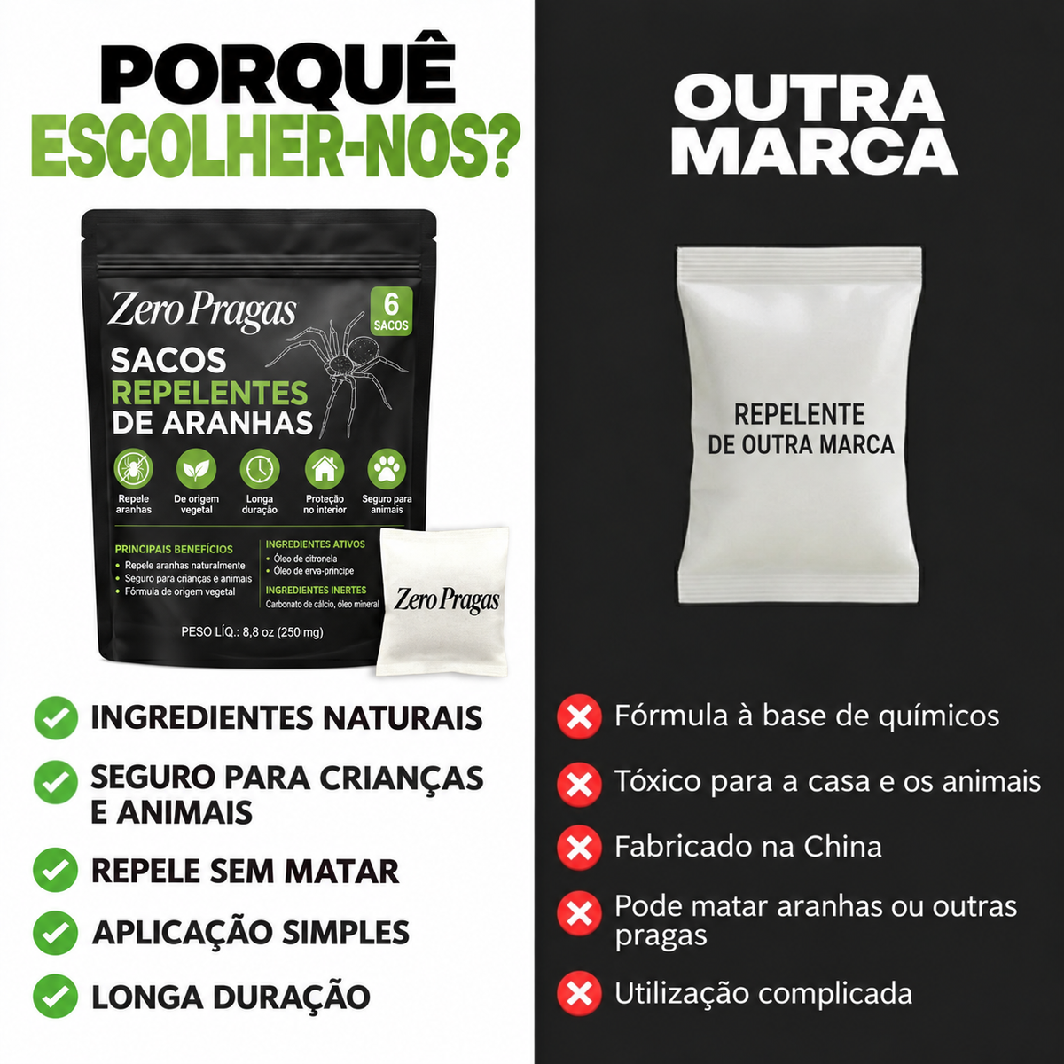 Sacos Repelentes de Aranhas